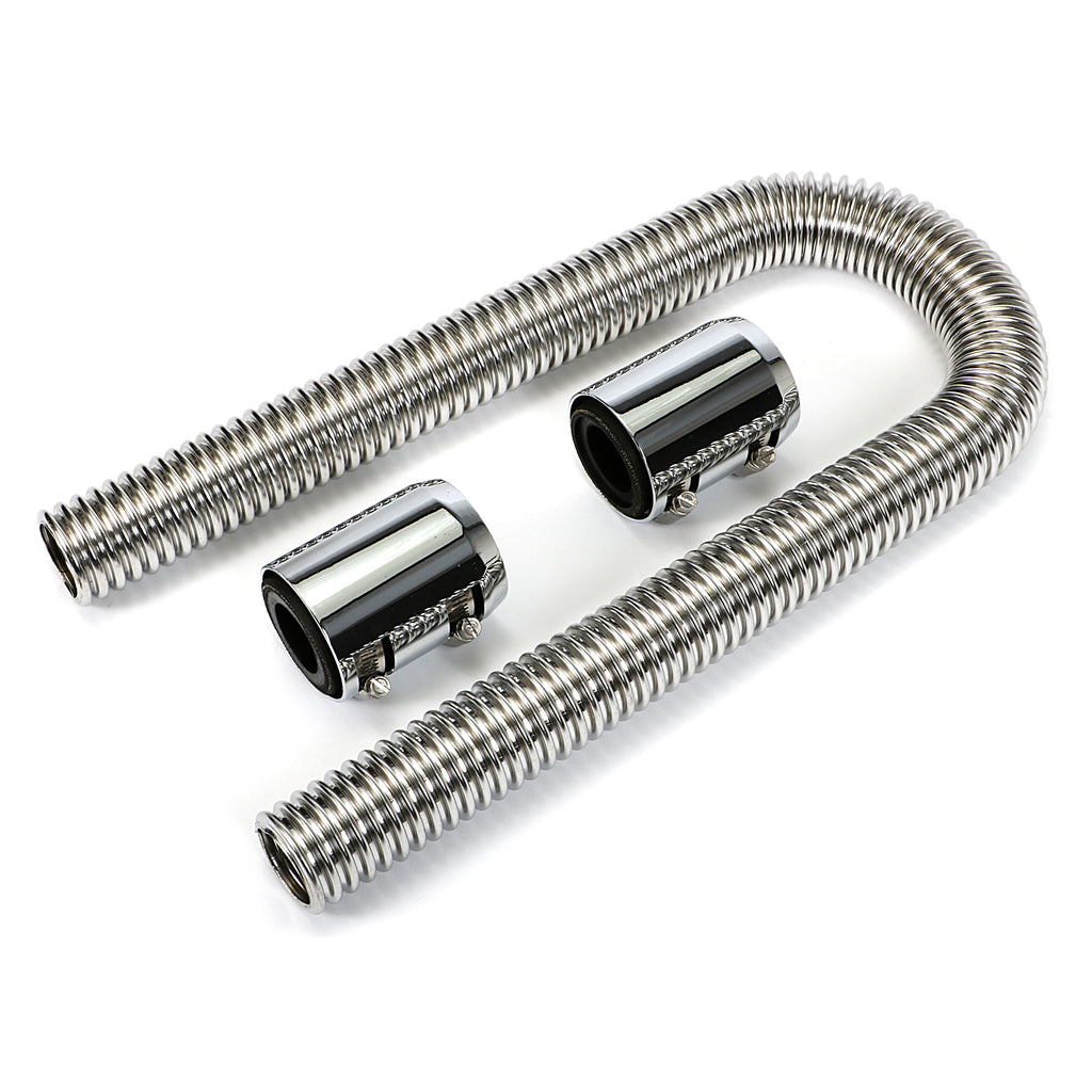 36-In.-Stainless-Steel-Radiator-Hose-Kit-Chromed-Aluminum-Ends