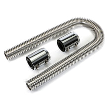 Load image into Gallery viewer, 36-In.-Stainless-Steel-Radiator-Hose-Kit-Chromed-Aluminum-Ends