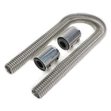 Trans-Dapt 8204 36 in. STAINLESS STEEL RADIATOR HOSE KIT- POLISHED ALUMINUM ENDS