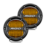 Rigid Industries 36111 360-Series DOT/SAE J583 4 Inch Selective Yellow LED Fog Light, Pair