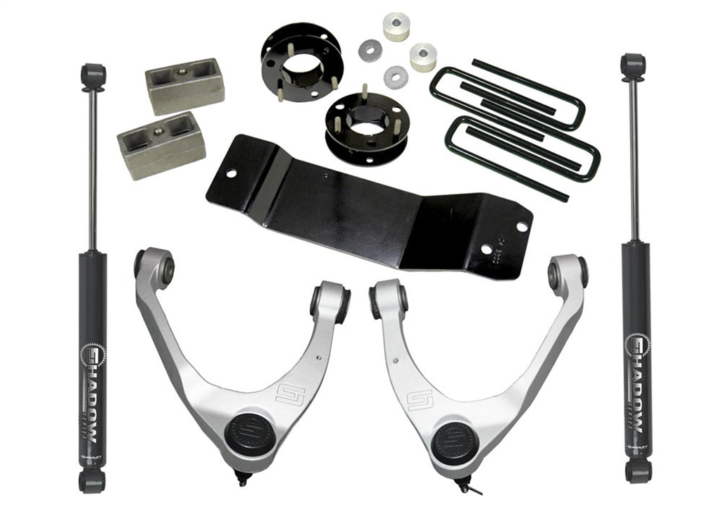 Superlift 3600 3.5in. Upper Ctrl Arm Kit-14-18 GM 1500 4WD w/OE Al or SS Ctrl Arms w/SL Rr Shks for Select Chevrolet Silverado 1500, Chevrolet Silverado LD, GMC Sierra 1500, GMC Sierra Limited