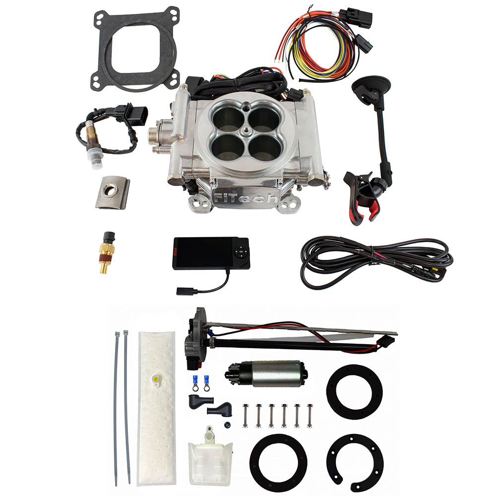 FiTech Fuel Injection 36101 Go EFI 4 600 HP Bright Aluminum EFI System Master Kit