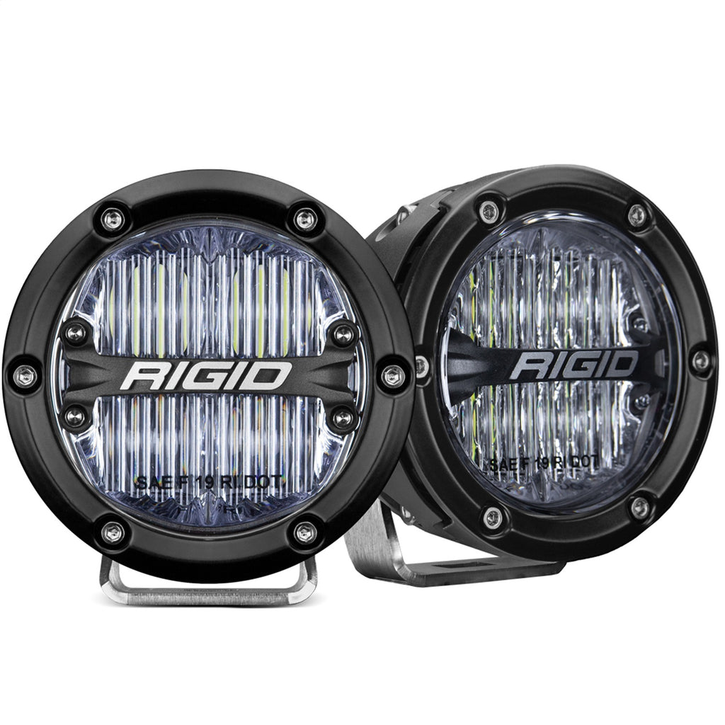 Rigid Industries 36120 360-SERIES 4 INCH LED SAE FOG BEAM WHITE ; PAIR