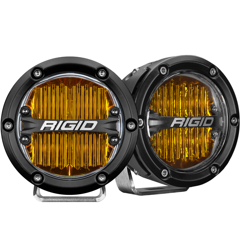 Rigid Industries 36121 360-SERIES 4 INCH LED SAE FOG BEAM YELLOW ; PAIR