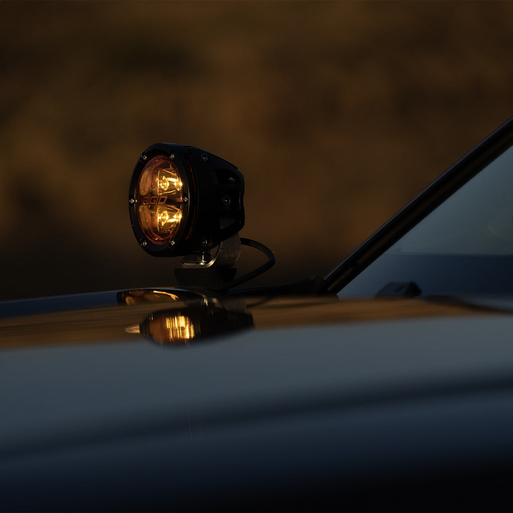 Rigid Industries 36123 360-SERIES 4 INCH LED SPOT BEAM AMBER PRO ; PAIR