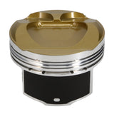JE Pistons 361278 Piston Set, 2618, Dome, 3.386 Bore, 1.260 CD, 0.866 Pin, Set of 4.