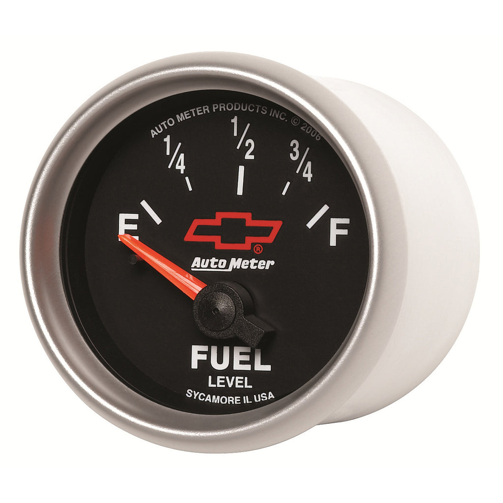 AutoMeter 3613-00406 GAUGE, FUEL LEVEL, 2 1/16", 0OE TO 90OF, ELEC, CHEVY RED BOWTIE, BLACK