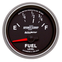 Load image into Gallery viewer, AutoMeter 3615 GAUGE, FUEL LEVEL, 2 1/16", 73OE TO 10OF, ELEC, SPORT-COMP II