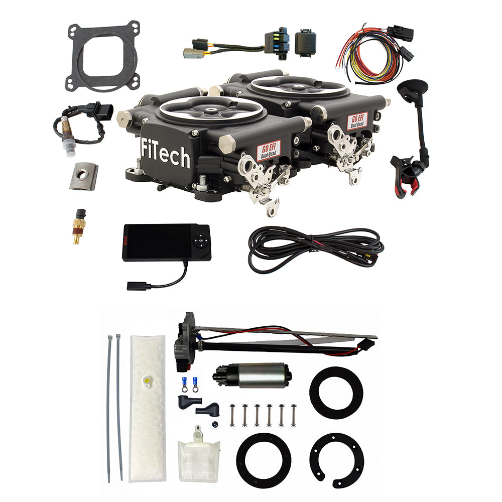 FiTech Fuel Injection 36162 Go EFI 2x4 625 HP Matte Black EFI System Master Kit