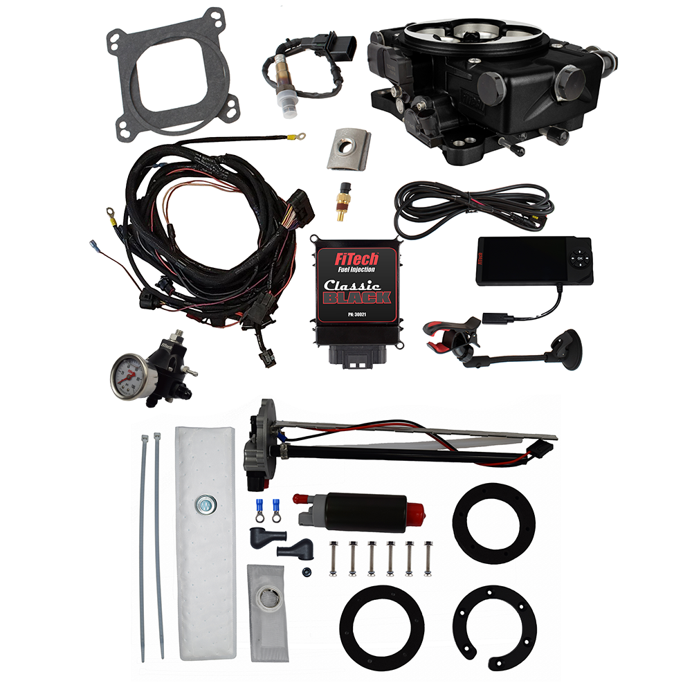 FiTech Fuel Injection 36221 Go EFI Classic Black 650 HP EFI System Master Kit