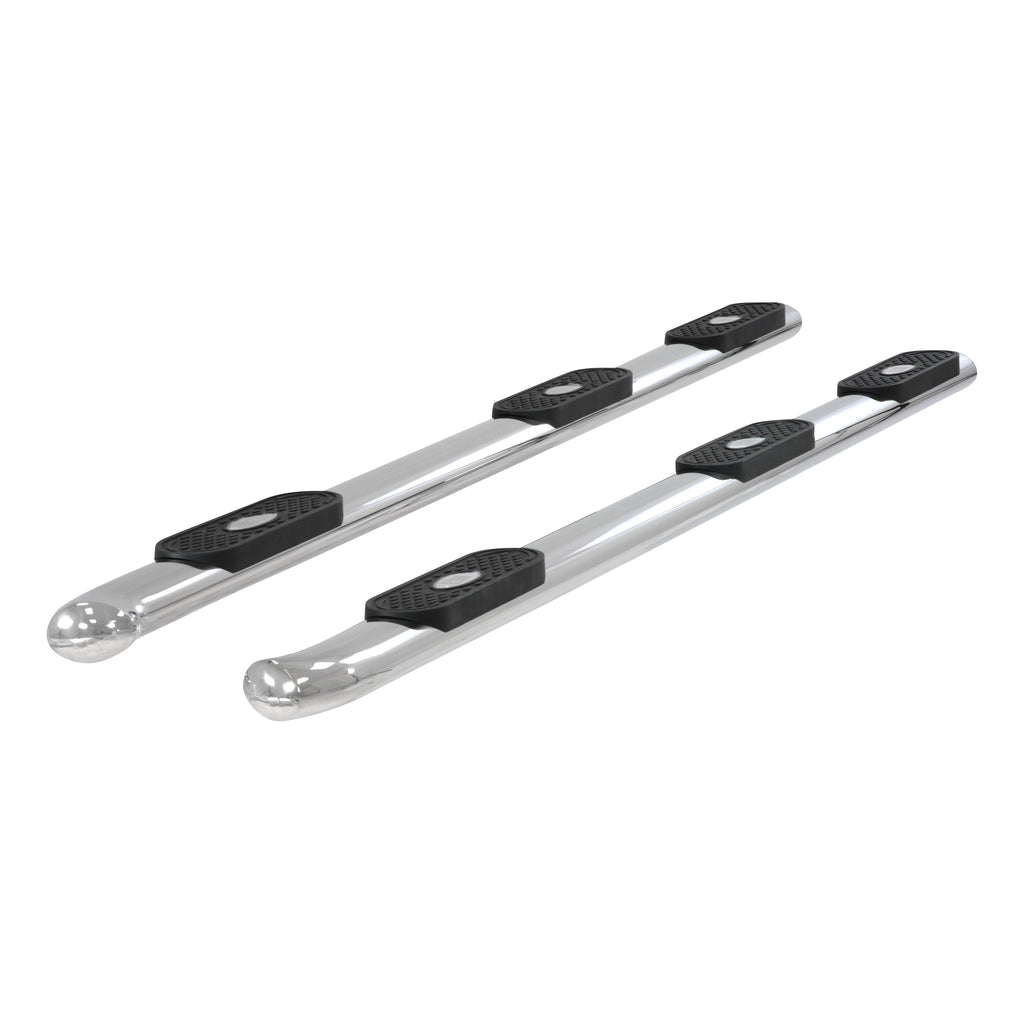 ARIES 363006-2 ARIES 363006-2 Oval Nerf Bars Wheel to Wheel (4 Inch Polished Stainless Steel) - Truck Part Superstore