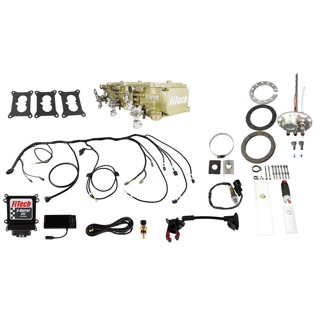 FiTech Fuel Injection 36310 Go EFI 3x2 Tri Power 600 HP Classic Gold EFI System