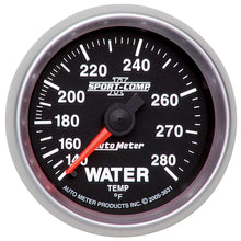 Load image into Gallery viewer, AutoMeter 3631 GAUGE, WATER TEMP, 2 1/16", 140-280?F, MECHANICAL, SPORT-COMP II