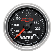 Load image into Gallery viewer, AutoMeter 3632-00406 GAUGE, WATER TEMP, 2 1/16", 120-240?F, MECHANICAL, CHEVY RED BOWTIE, BLACK