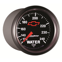 Load image into Gallery viewer, AutoMeter 3632-00406 GAUGE, WATER TEMP, 2 1/16", 120-240?F, MECHANICAL, CHEVY RED BOWTIE, BLACK