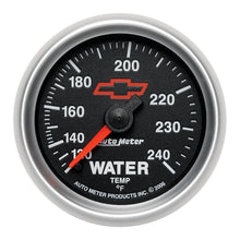 Load image into Gallery viewer, AutoMeter 3632-00406 GAUGE, WATER TEMP, 2 1/16", 120-240?F, MECHANICAL, CHEVY RED BOWTIE, BLACK