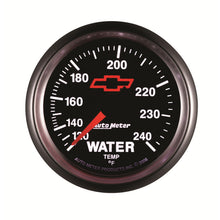 Load image into Gallery viewer, AutoMeter 3632-00406 GAUGE, WATER TEMP, 2 1/16", 120-240?F, MECHANICAL, CHEVY RED BOWTIE, BLACK