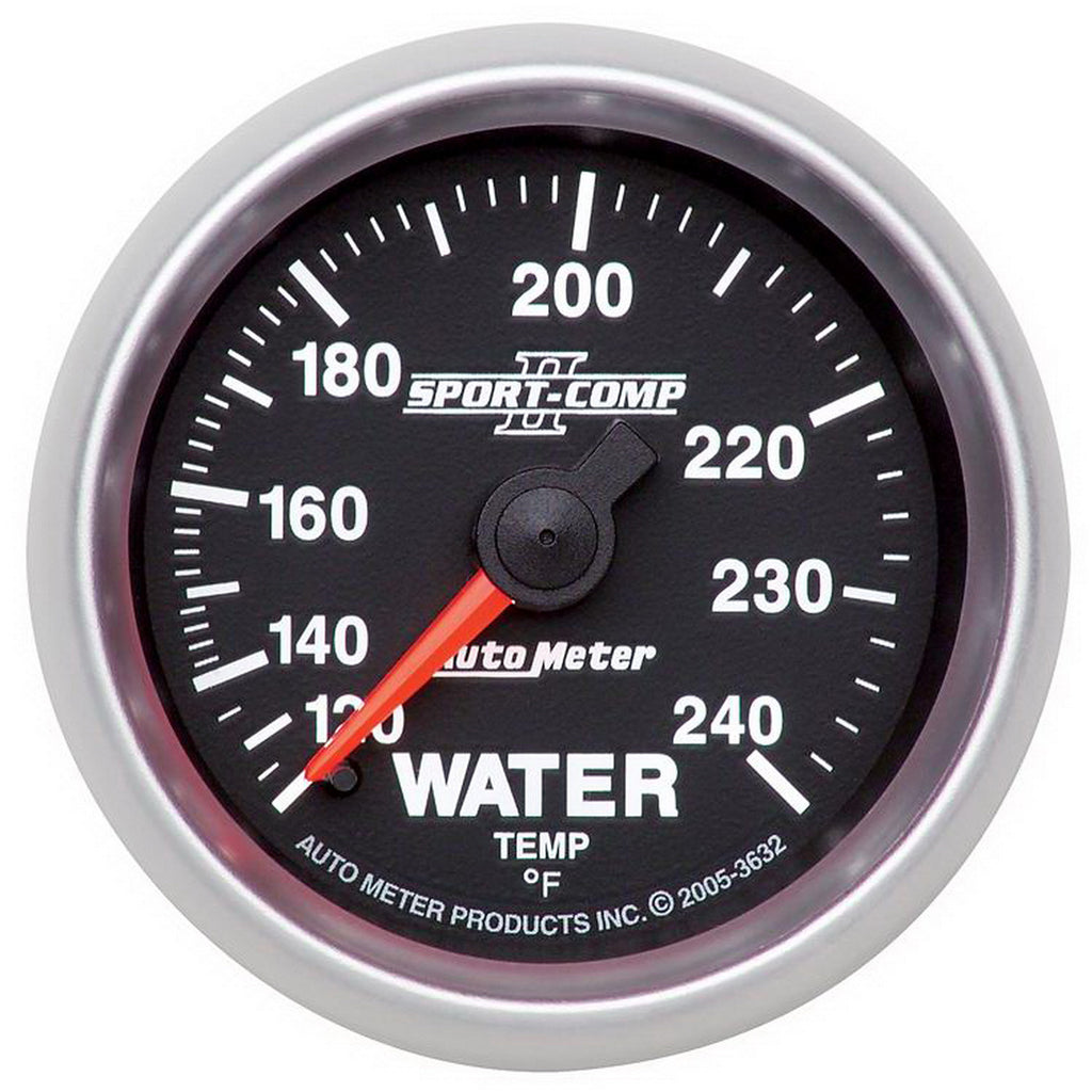 AutoMeter 3632 GAUGE, WATER TEMP, 2 1/16", 120-240?F, MECHANICAL, SPORT-COMP II