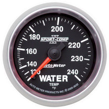 Load image into Gallery viewer, AutoMeter 3632 GAUGE, WATER TEMP, 2 1/16", 120-240?F, MECHANICAL, SPORT-COMP II