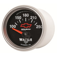Load image into Gallery viewer, AutoMeter 3637-00406 GAUGE, WATER TEMP, 2 1/16", 100-250?F, ELECTRIC, CHEVY RED BOWTIE, BLACK