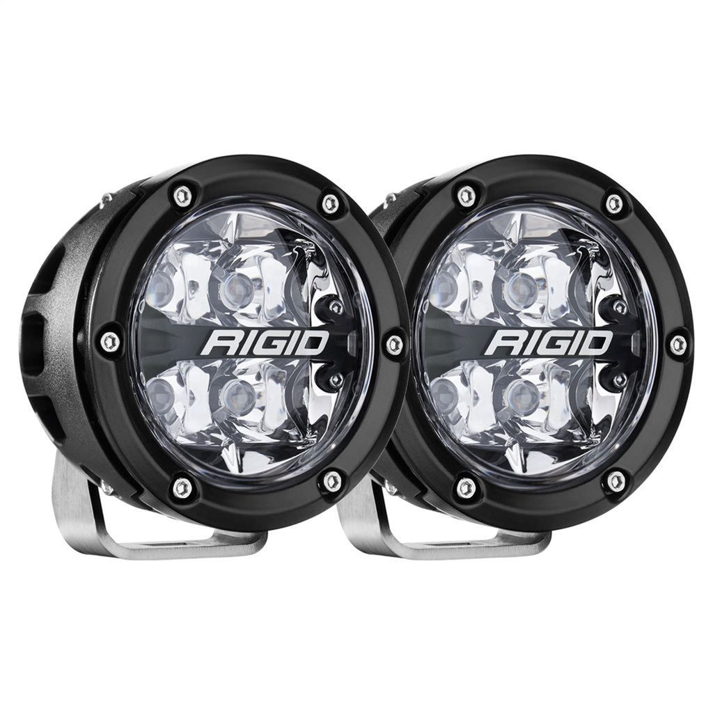 Rigid Industries 36402 360-SERIES 4in. OFF-ROAD LAMP; SPOT BEAM; RGBW BACKLIGHT; SET/2