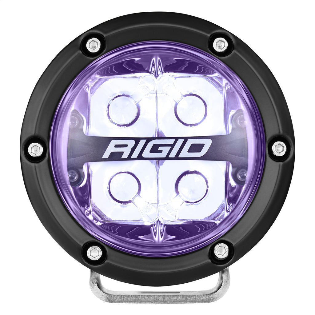Rigid Industries 36402 360-SERIES 4in. OFF-ROAD LAMP; SPOT BEAM; RGBW BACKLIGHT; SET/2