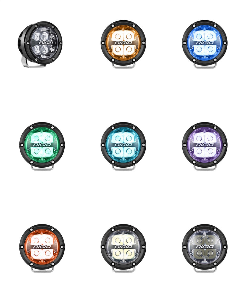 Rigid Industries 36402 360-SERIES 4in. OFF-ROAD LAMP; SPOT BEAM; RGBW BACKLIGHT; SET/2