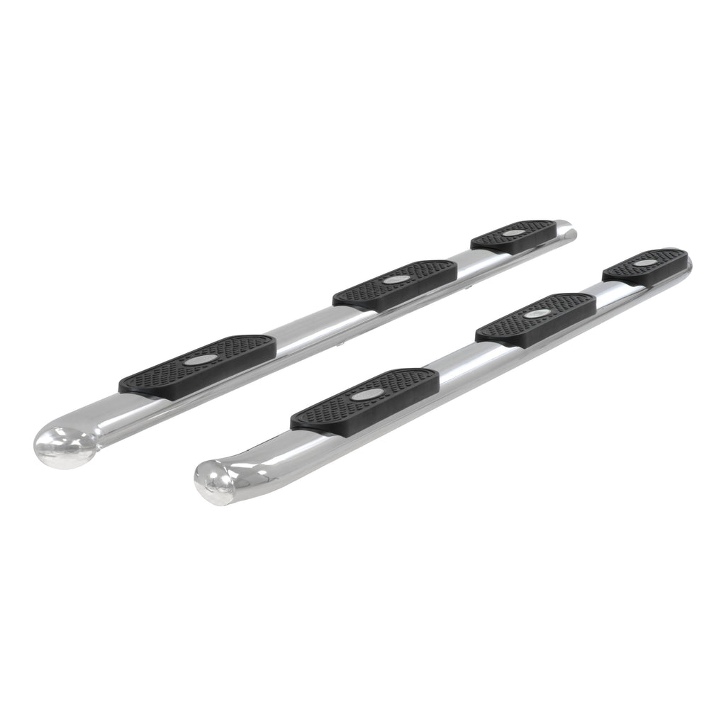 ARIES 364049-2 ARIES 364049-2 Oval Nerf Bars Wheel to Wheel (4 Inch Polished Stainless Steel) - Truck Part Superstore