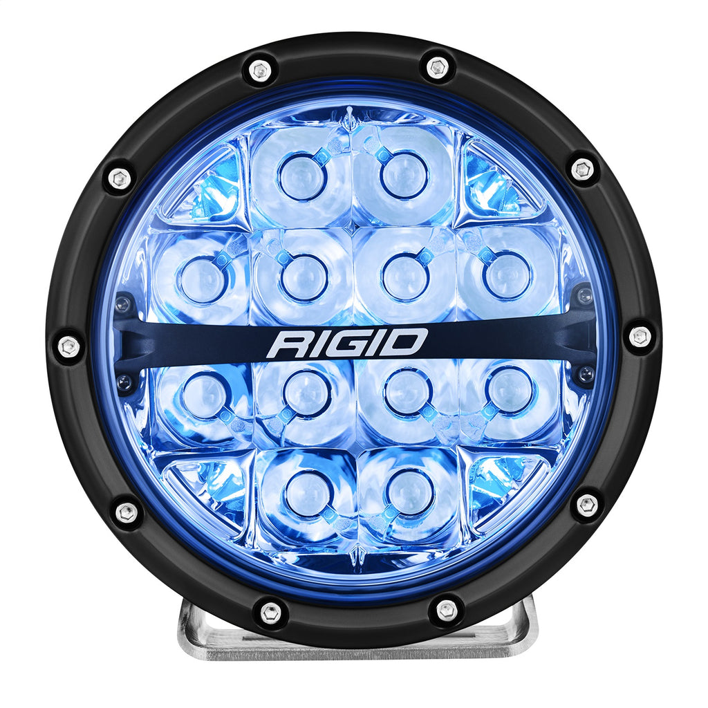 Rigid Industries 36412 360-SERIES 6in. OFF-ROAD LAMP; SPOT BEAM; RGBW BACKLIGHT; SET/2