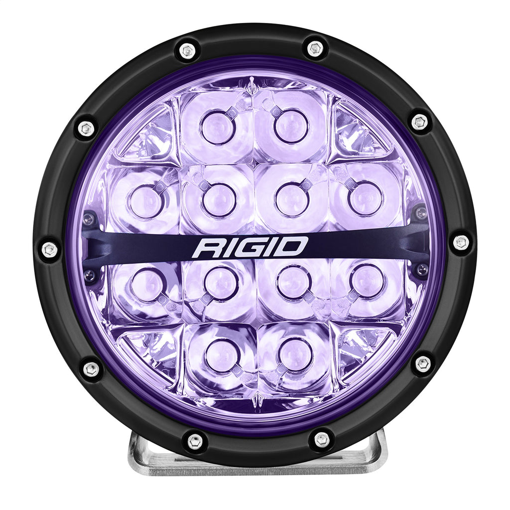 Rigid Industries 36412 360-SERIES 6in. OFF-ROAD LAMP; SPOT BEAM; RGBW BACKLIGHT; SET/2