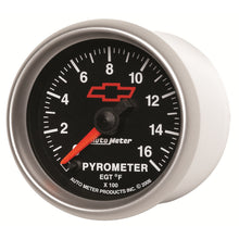 Load image into Gallery viewer, AutoMeter 3644-00406 GAUGE, PYROMETER (EGT), 2 1/16", 1600?F, STEPPER MOTOR, CHEVY RED BOWTIE, BLACK