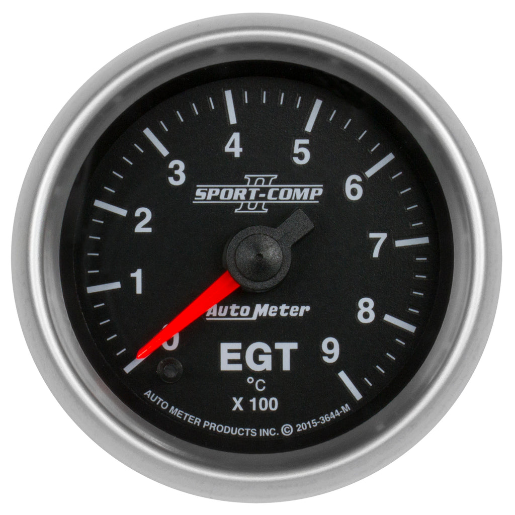 AutoMeter 3644-M GAUGE, PYROMETER (EGT), 2 1/16", 900?C, DIGITAL STEPPER MOTOR, SPORT-COMP II