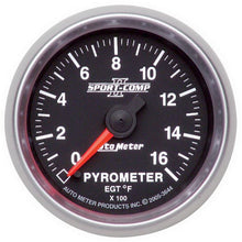 Load image into Gallery viewer, AutoMeter 3644 GAUGE, PYROMETER (EGT), 2 1/16", 1600?F, DIGITAL STEPPER MOTOR, SPORT-COMP II