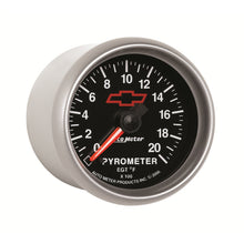 Load image into Gallery viewer, AutoMeter 3645-00406 GAUGE, PYROMETER (EGT), 2 1/16", 2000?F, STEPPER MOTOR, CHEVY RED BOWTIE, BLACK