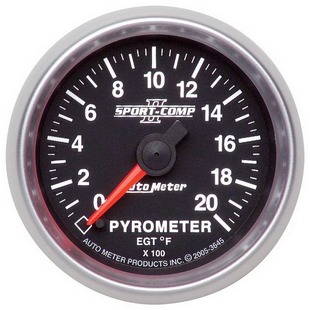 AutoMeter 3645 GAUGE, PYROMETER (EGT), 2 1/16", 2000?F, DIGITAL STEPPER MOTOR, SPORT-COMP II