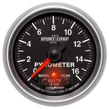 Load image into Gallery viewer, AutoMeter 3646 GAUGE, PYROMETER (EGT), 2 1/16", 1600?F, STEPPER MOTOR W/PK &amp; WRN, SPORT-COMP II
