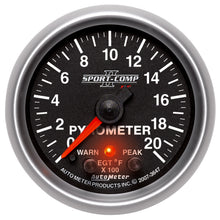 Load image into Gallery viewer, AutoMeter 3647 GAUGE, PYROMETER (EGT), 2 1/16", 2000?F, STEPPER MOTOR W/PK &amp; WRN, SPORT-COMP II
