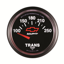 Load image into Gallery viewer, AutoMeter 3649-00406 GAUGE, TRANSMISSION TEMP, 2 1/16", 100-250?F, ELECTRIC, CHEVY RED BOWTIE, BLACK