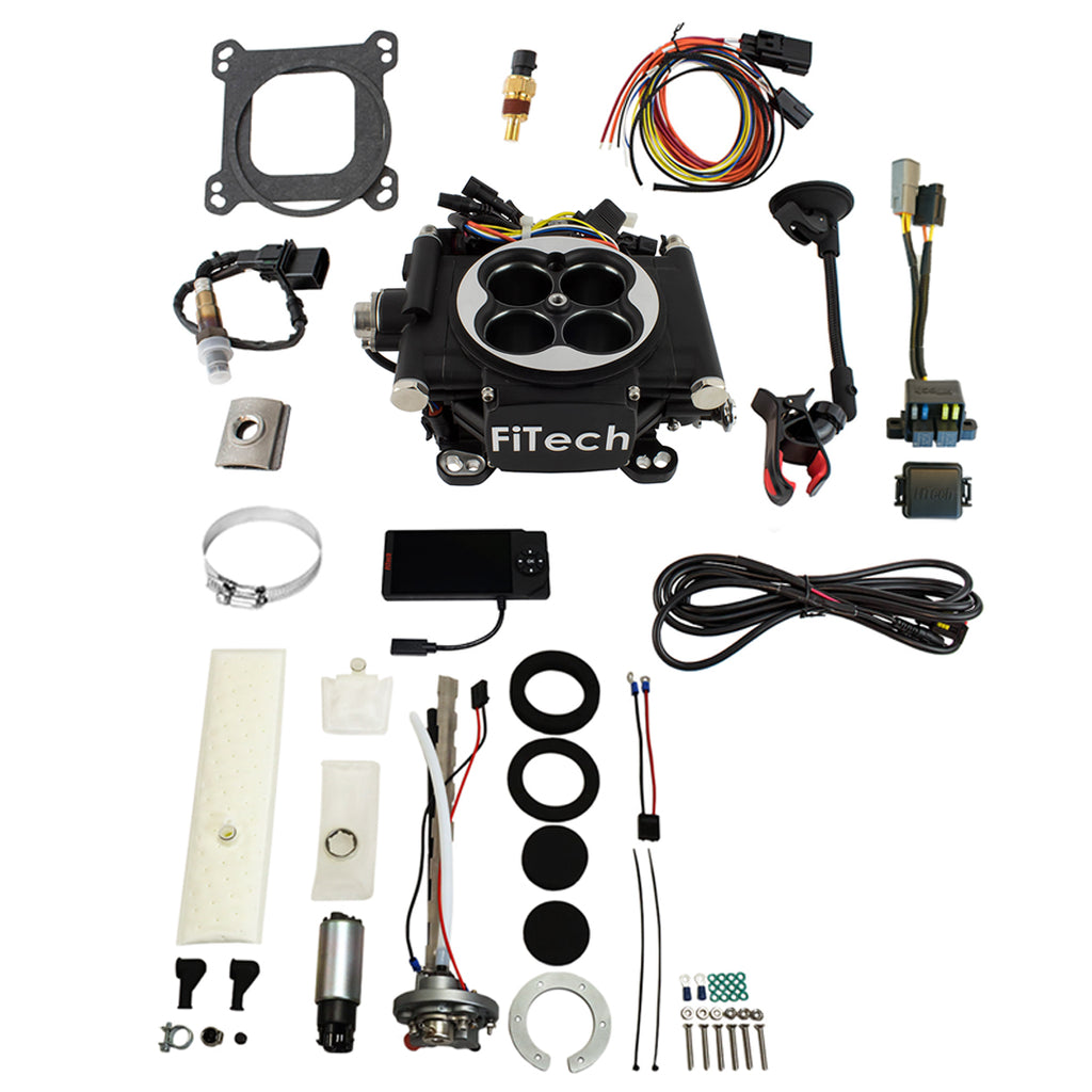 FiTech Fuel Injection 36502 Go EFI 4 600 HP Matte Black EFI System Master Kit