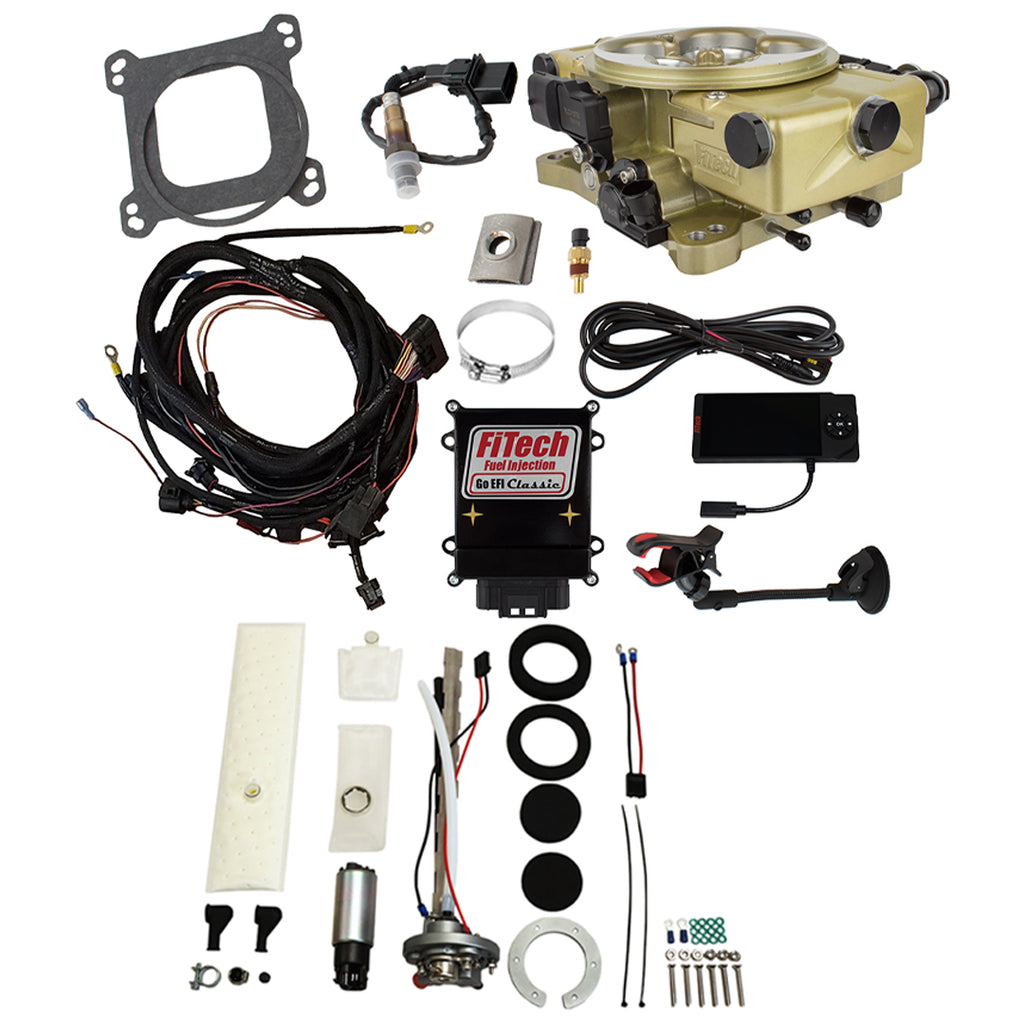 FiTech Fuel Injection 36520 Go EFI Classic Gold 650 HP EFI System Master Kit