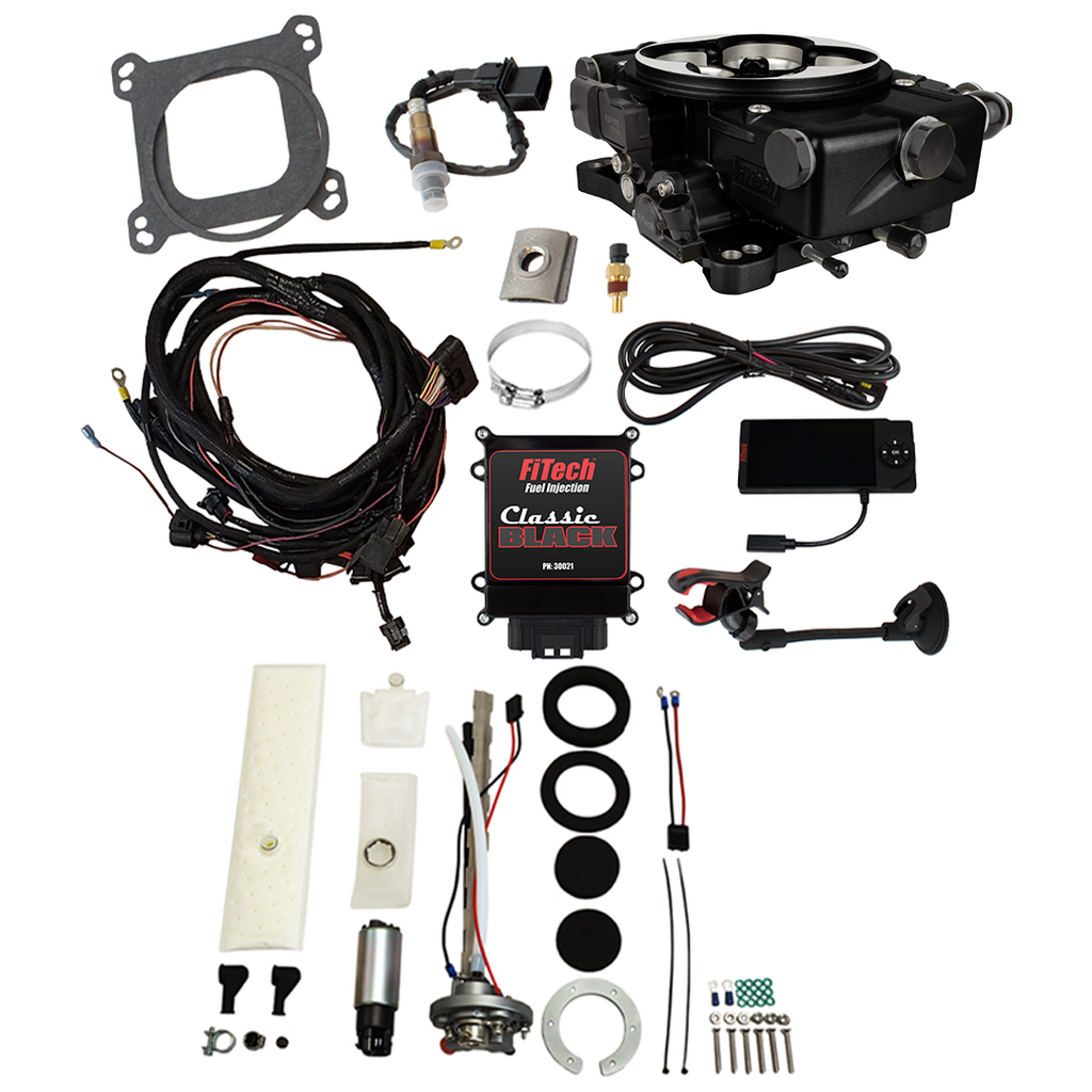 FiTech Fuel Injection 36521 Go EFI Classic Black 650 HP EFI System Master Kit