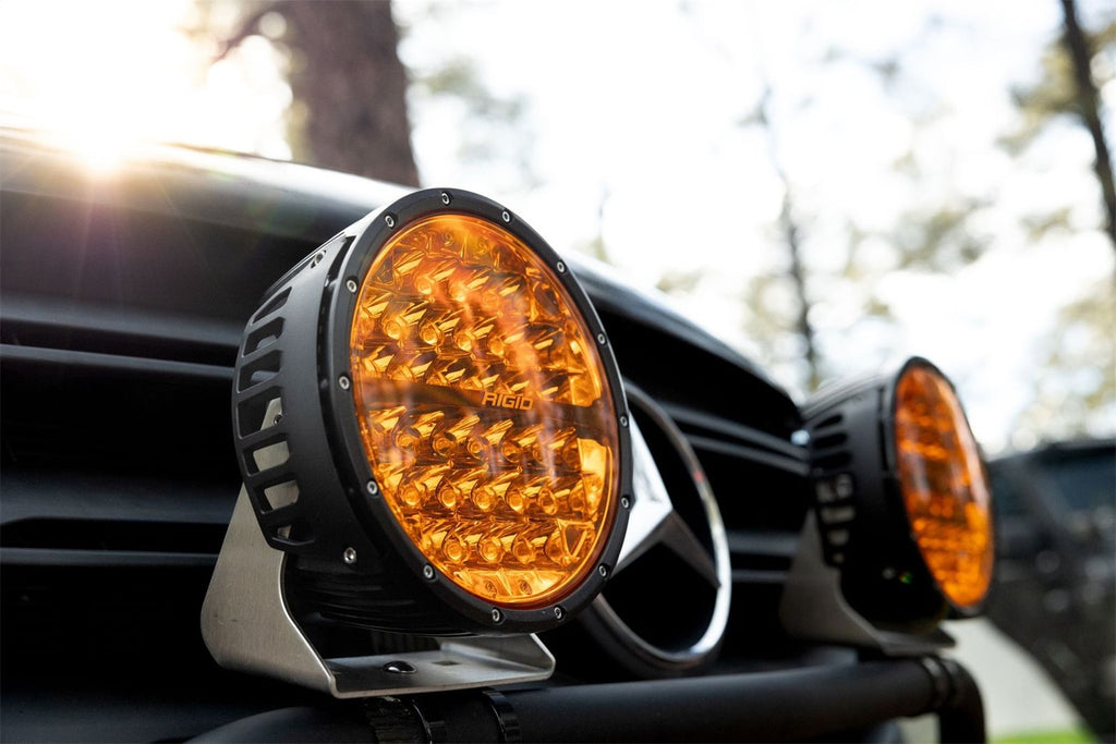 Rigid Industries 36522 360-SERIES 9in. OFF-ROAD LAMP; SPOT BEAM; AMBER LENS; SINGLE