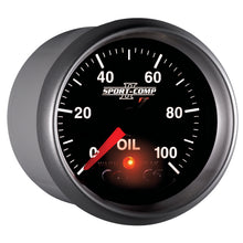 Load image into Gallery viewer, AutoMeter 3652 GAUGE, OIL PRESS, 2 1/16", 100PSI, DIGITAL STPR MTR W/ PK &amp; WRN, SPORT-COMP II