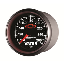 Load image into Gallery viewer, AutoMeter 3655-00406 GAGE, WTR TMP, 2 1/16", 100-260F, DIGTL STPPR MTR, CHEVY RED BOWTIE, BLACK