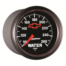 Load image into Gallery viewer, AutoMeter 3655-00406 GAGE, WTR TMP, 2 1/16", 100-260F, DIGTL STPPR MTR, CHEVY RED BOWTIE, BLACK