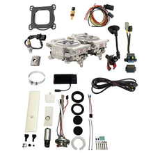 Load image into Gallery viewer, FiTech Fuel Injection 36561 Go EFI 2x4 625 HP Bright Aluminum EFI System Master Kit