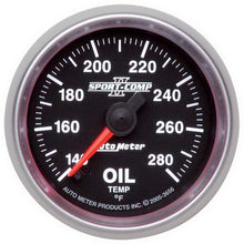 Load image into Gallery viewer, AutoMeter 3656 GAUGE, OIL TEMP, 2 1/16", 140-280?F, DIGITAL STEPPER MOTOR, SPORT-COMP II
