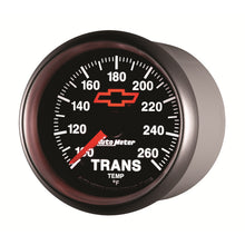 Load image into Gallery viewer, AutoMeter 3657-00406 GAGE, TRANS. TEMP, 2 1/16", 100-260F, DIGTL STPPR MTR, CHEVY RED BOWTIE, BLACK