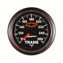 Load image into Gallery viewer, AutoMeter 3657-00406 GAGE, TRANS. TEMP, 2 1/16", 100-260F, DIGTL STPPR MTR, CHEVY RED BOWTIE, BLACK