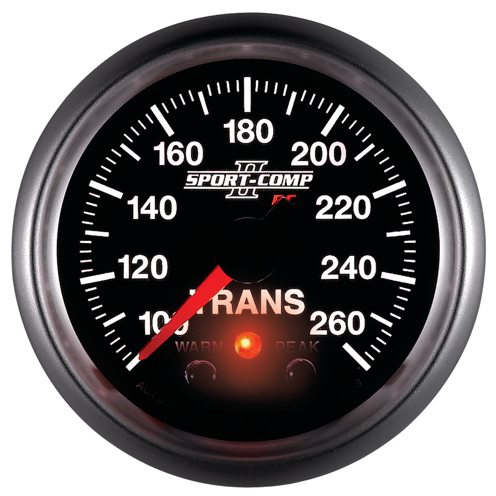 AutoMeter 3658 GAUGE, TRANS TEMP, 2 1/16", 100-260?F, STEPPER MOTOR W/PEAK & WRN, SPORT-COMP II